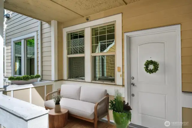 A covered front porch welcomes you home.