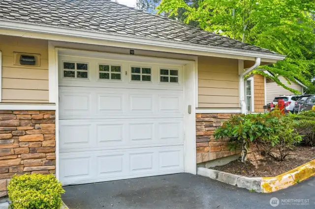 Enjoy your own individual garage, plus an extra reserved parking spot.