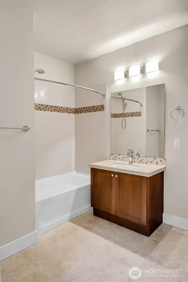 Second full bath off the hallway.