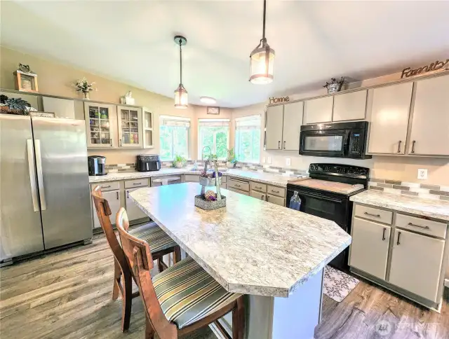 Detail view of the recently-remodeled kitchen.