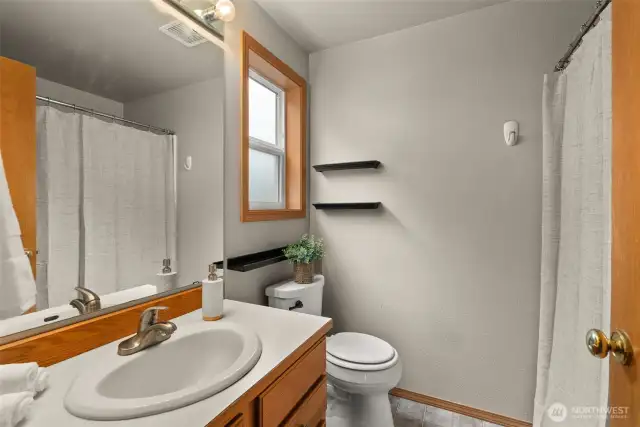 Bathroom off primary bedroom