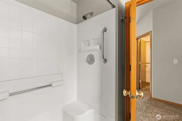 Bathroom off primary bedroom