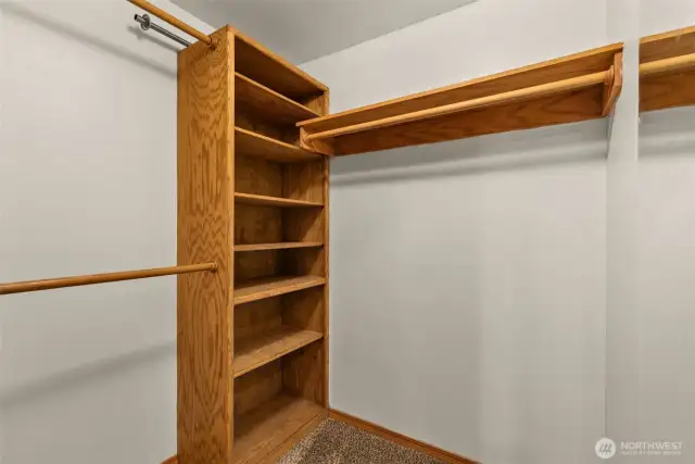 Large walk-in closet off primary bedroom