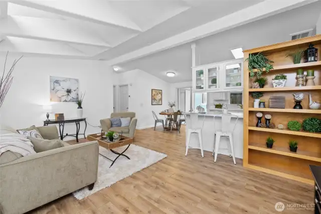 Tons of light floods in the open floor plan