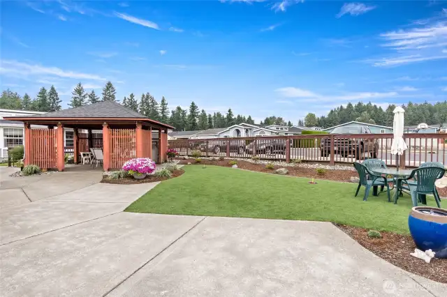 Courtyard in the back of the clubhouse
