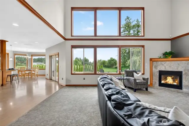 High ceilings in Great Room