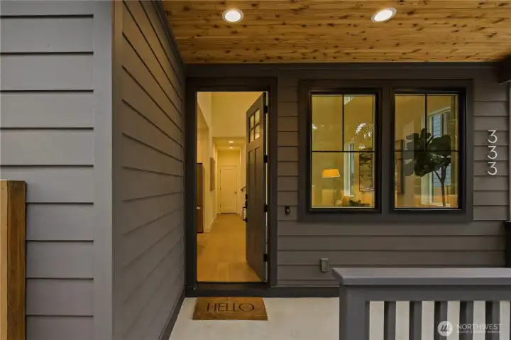 Photos of model home with similar floor plan