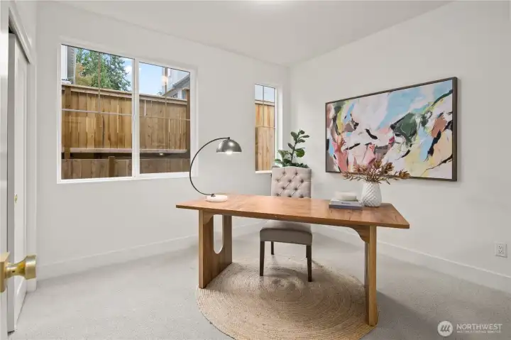 Photos of model home with similar floor plan