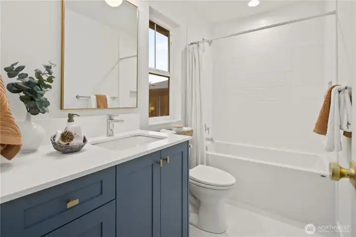 Photos of model home with similar floor plan