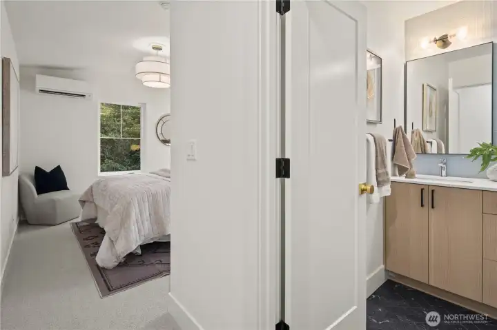 Photos of model home with similar floor plan
