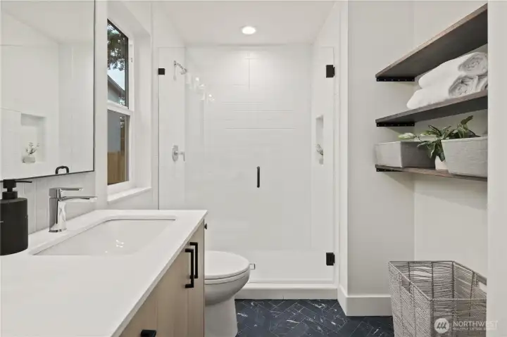 Photos of model home with similar floor plan