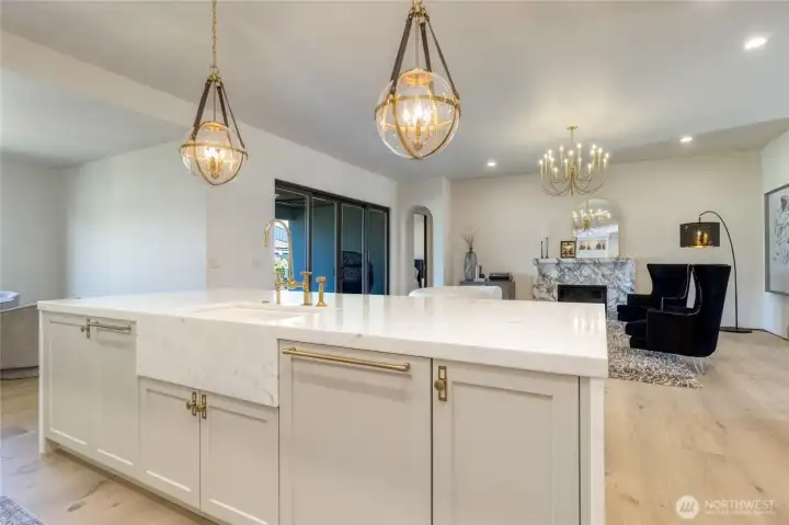 Marble and Soapstone Countertops throughout