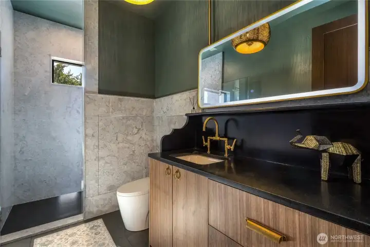 Oversized Vanity in Guest Bath