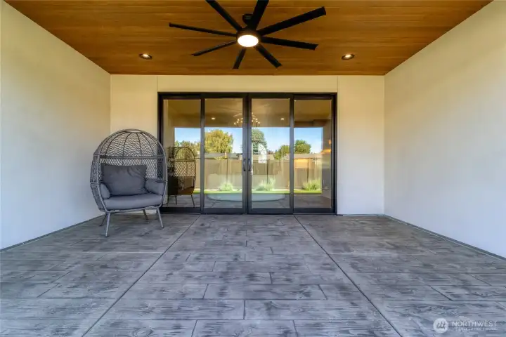 Stamped Concrete Covered Patio