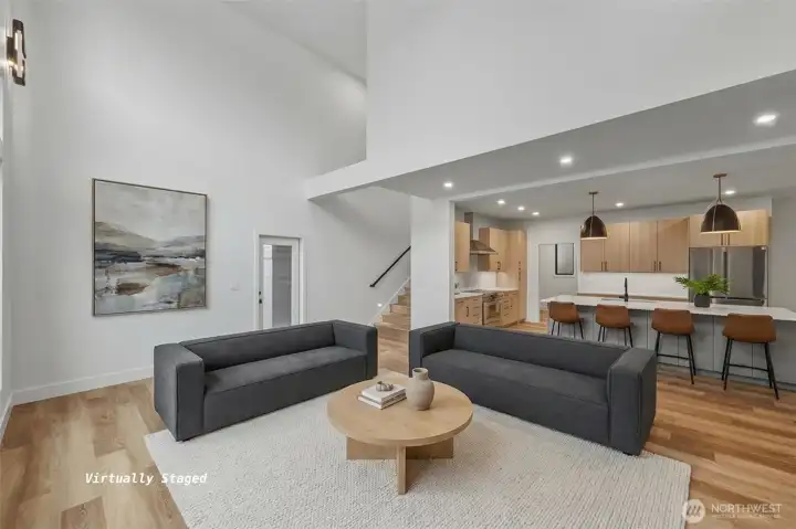 Another view of the great room, with a door to the deck.