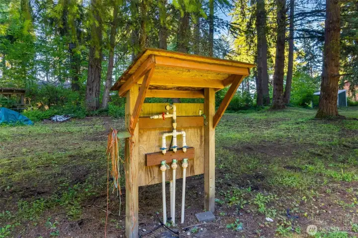 Water manifold to control separate irrigated areas