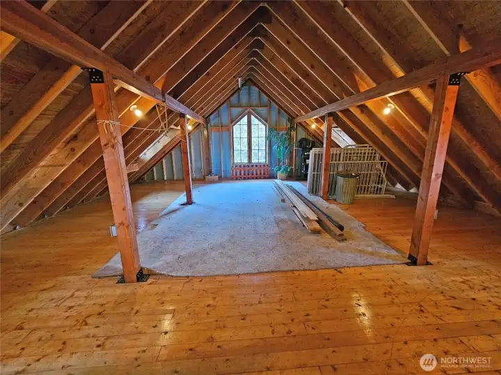 Upper story shop storage space