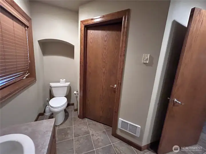Owners suite bathroom with walki-in closet