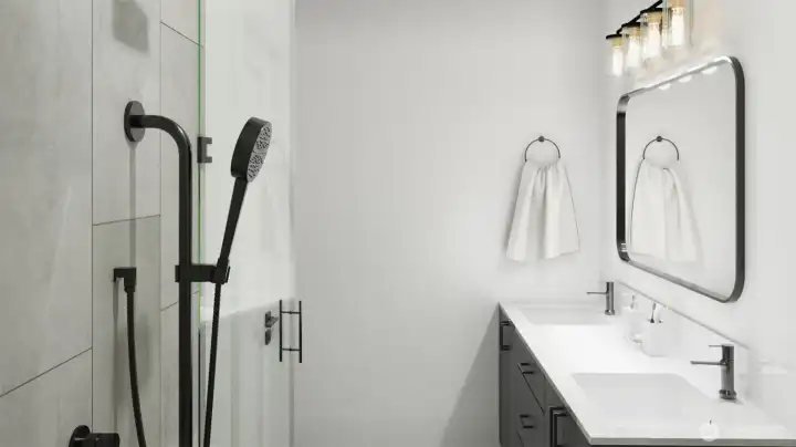 Designer touches and matte black hardware details. (Digitally rendered)