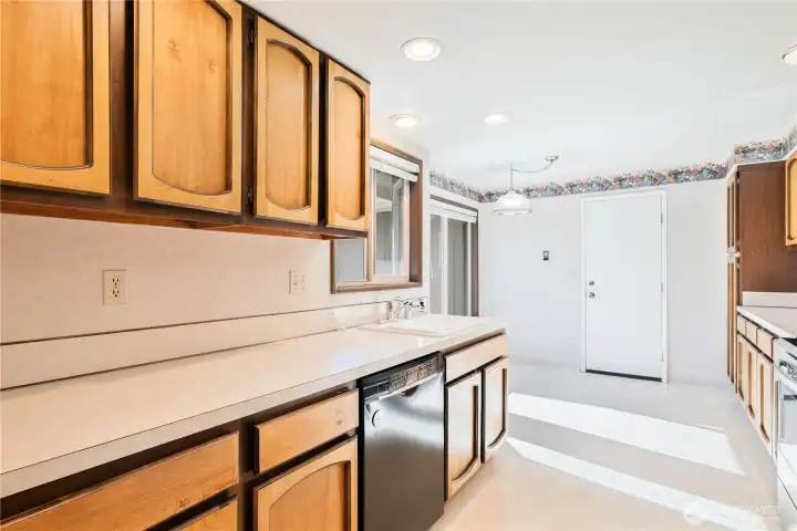 Kitchen with attached dining area