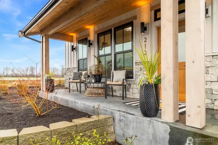 Covered porch to enjoy
