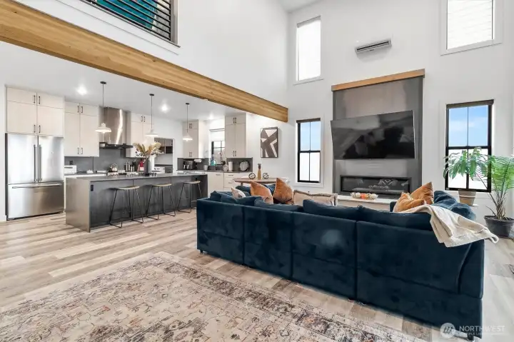 Light and Bright. Loft above