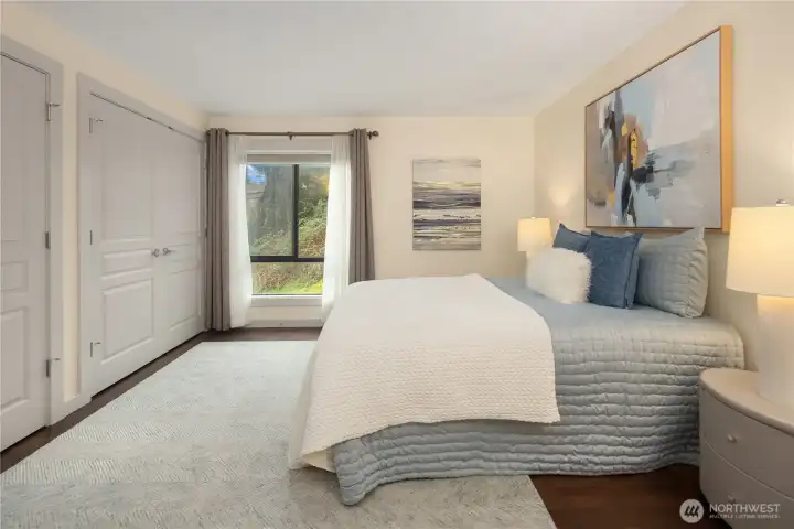 Primary bedroom with ample closet space