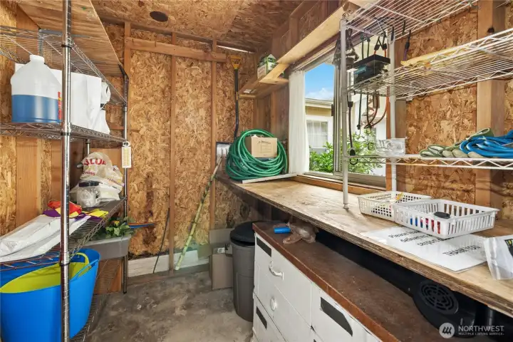 Carport shed for storage and hobbies