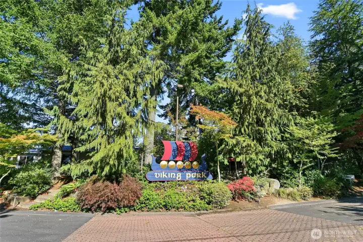Viking Park Entry - a premium 55+ neighborhood