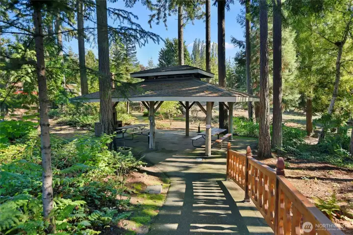 Community picnic pavilion and trails
