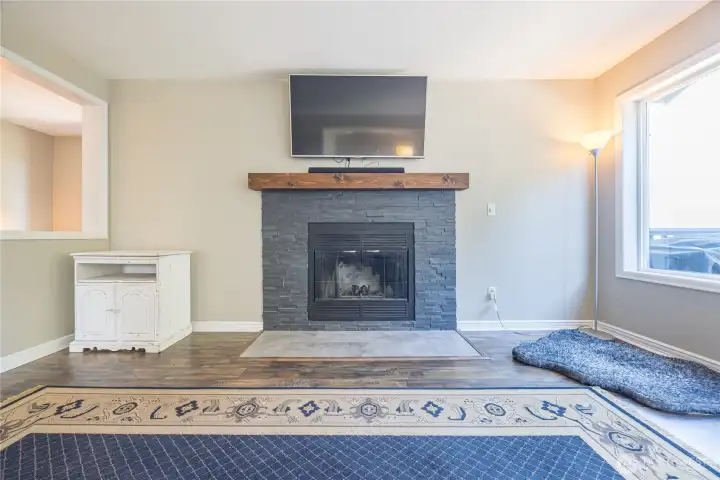 Wood burning fireplace