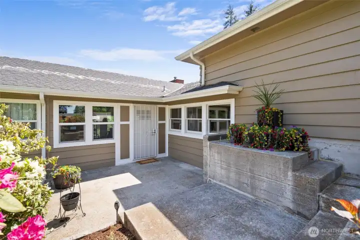 Front Entry (zinc is on roof)