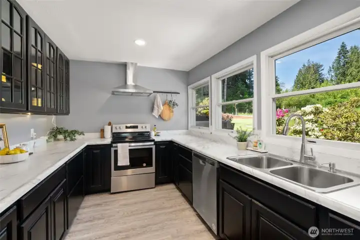 Updated kitchen with abundant of Natural Light!