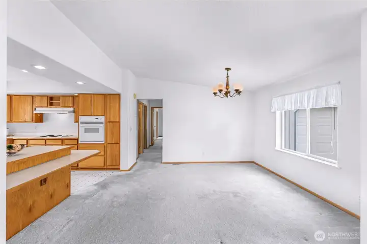 Dining area just off kitchen