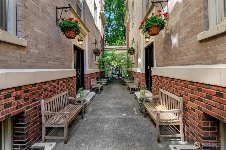 Welcoming courtyard