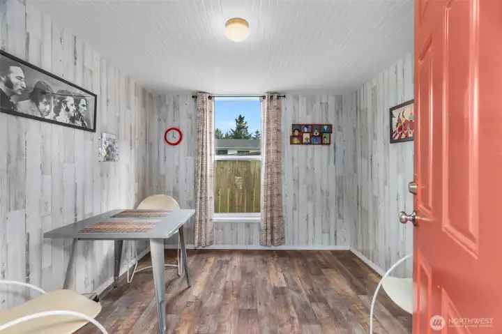 Detached finished Insulated Studio with outlets, lights and a window.