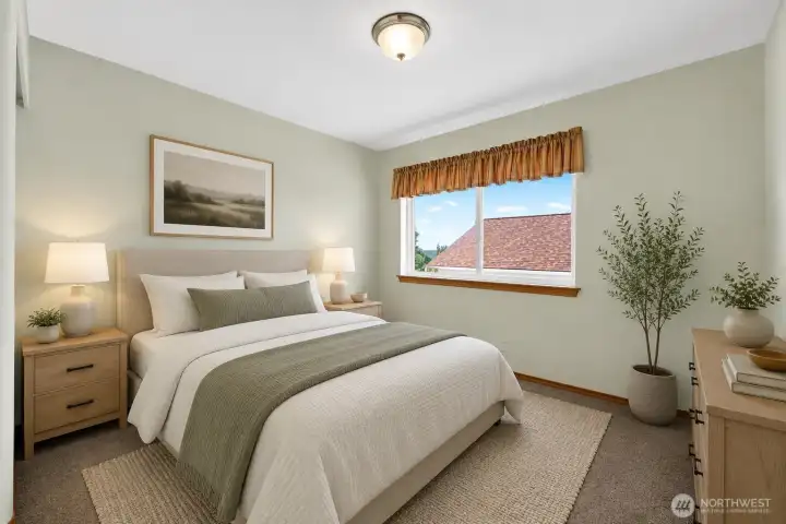 Virtually staged secondary bedroom. Virtually staged secondary bedroom.