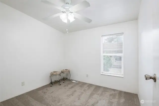 Larger bedrooms, new carpet and ceiling fans.