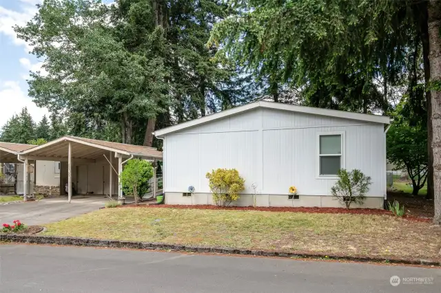 Perfectly situated to feel private and is on a dead-end street/cul-de-sac.