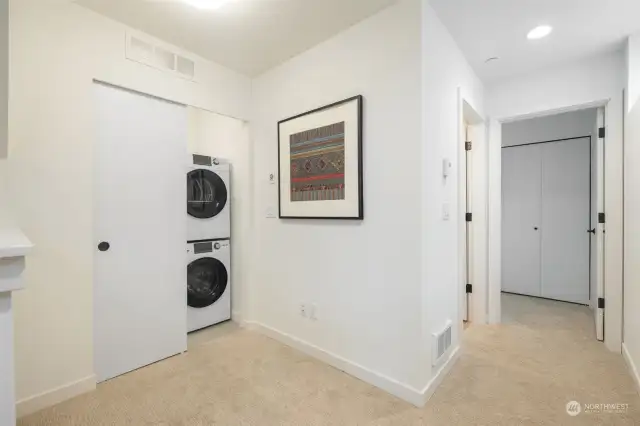 Laundry is conveniently located on Second Level!   Photos are of a completely different floorplan and are representative of quality and finishes.  Color schemes vary by location.