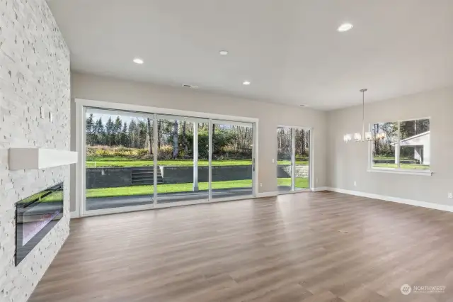 Open living space with multi-slide doors to your gorgeous, terraced backyard