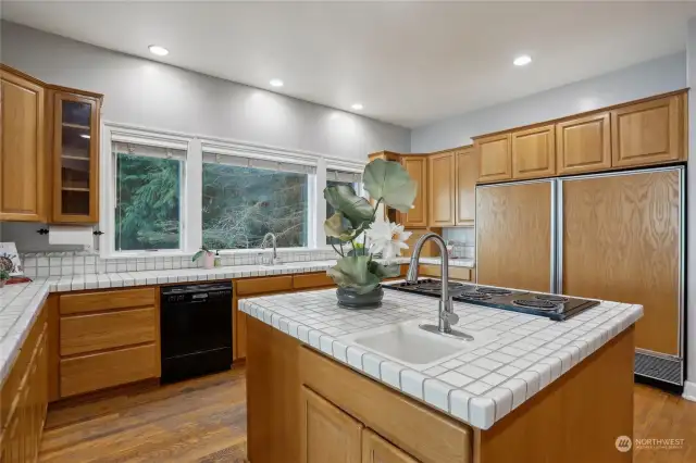 Kitchen with views