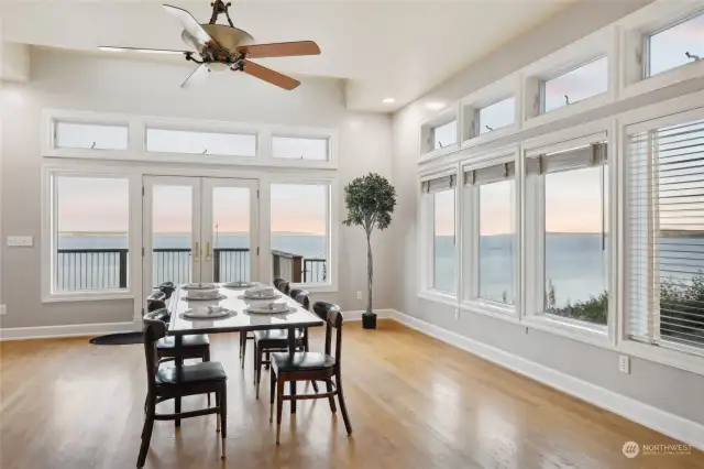 Dining room with veiws off kitchen