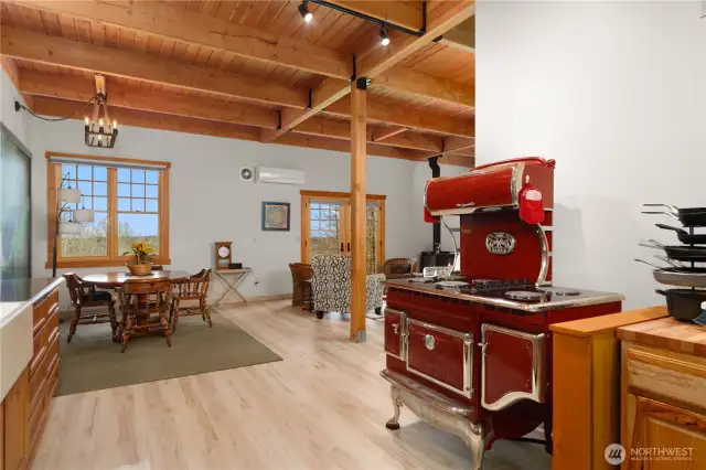 The kitchen boasts an Elmira Stove Works Heritage stove and oven. It is new and modern! Wait until you see it!
