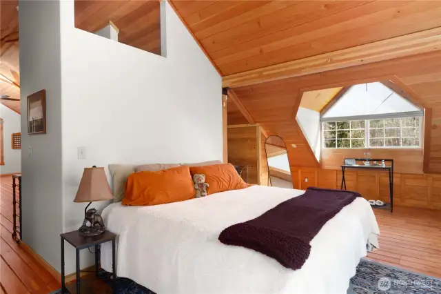 Dreamy, spacious upper level primary ensuite with gorgeous views, stunning detail and 3/4 bath!
