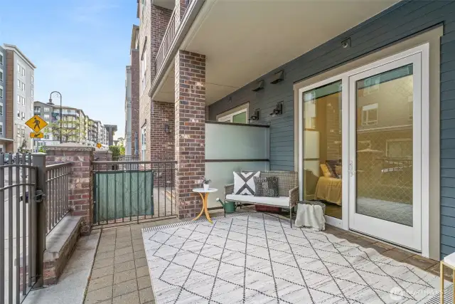 Transform your patio into the ultimate summer retreat, with ample space for lush planters, cozy outdoor furniture, a barbecue setup, and more!