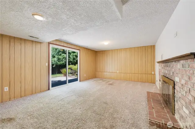 Rec Room with Backyard Access