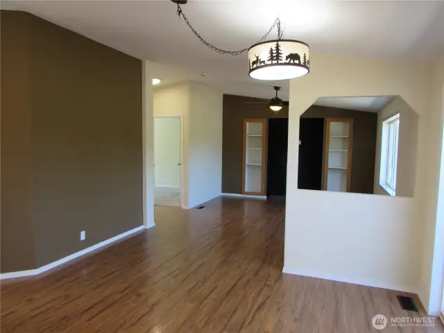 FAMILY ROOM W/ 2 MORE BEDROOMS AND MAIN BATH TO LEFT.