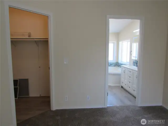 WALK-IN CLOSET IS GOOD SIZED & CUSTOM PRIMARY BATH.