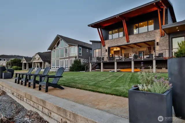 Beachside w/generous deck and yard to enjoy the outdoor living spaces.